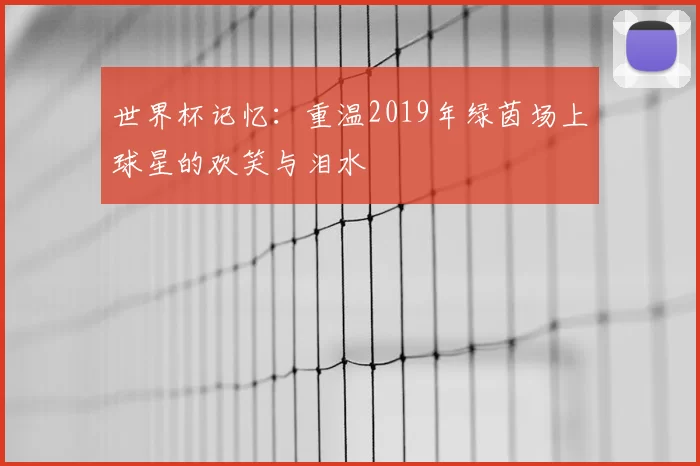 世界杯记忆：重温2019年绿茵场上球星的欢笑与泪水